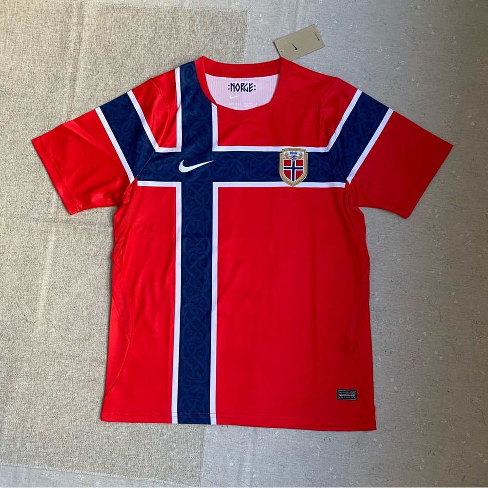 Nike Red Norway-Style Soccer Tee